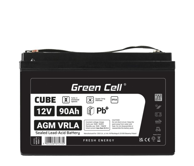 Green Cell Cube AGM VRLA IP54 12V 90Ah - 1364810 - zdjęcie 4